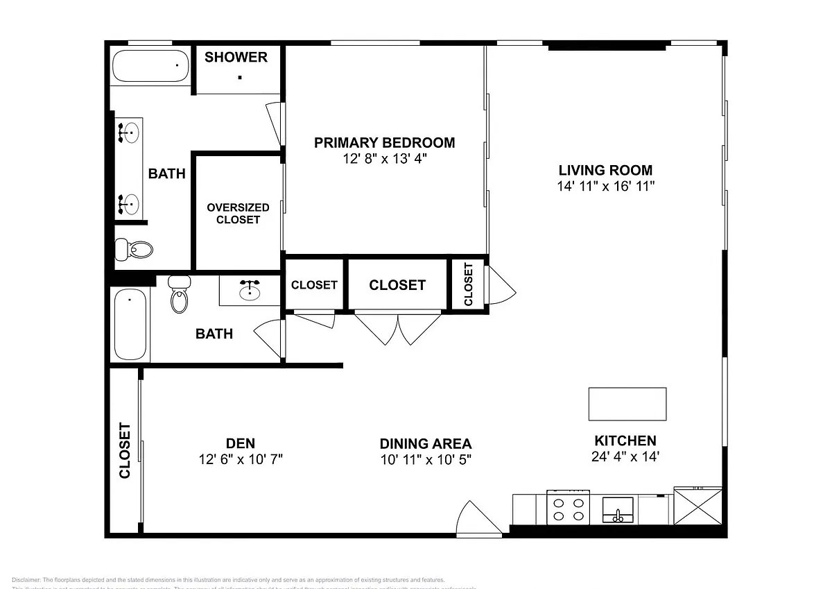 Floor plan B3 with Den