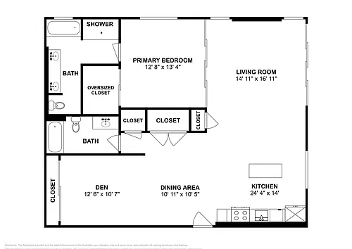 Floor plan B3 with Den