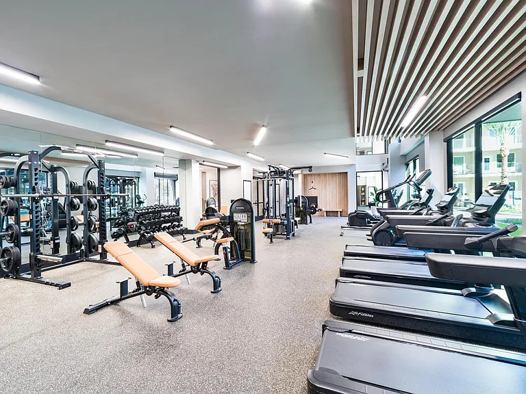 This expansive fitness center is fully equipped for strength training, cardio, and everything in between_all just steps from your front door.