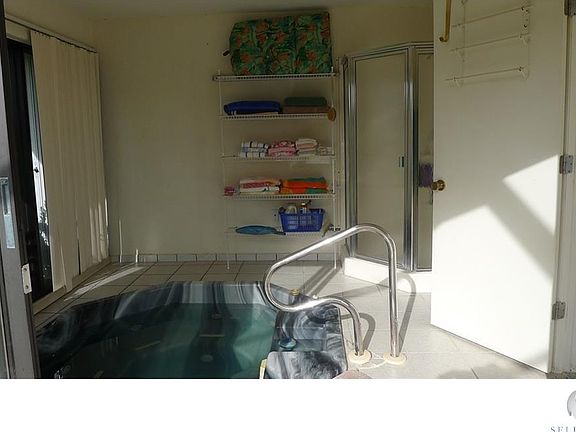 Shower.  Propane gas heated spa,