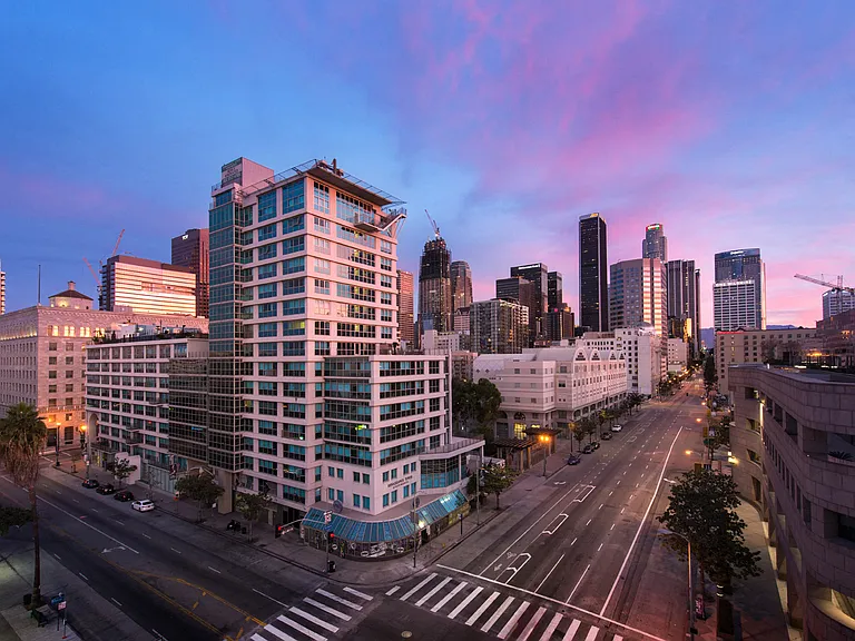 The rooftop features breathtaking views of LA