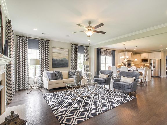 The Lincoln Living Area This is a model representation, not the actual home