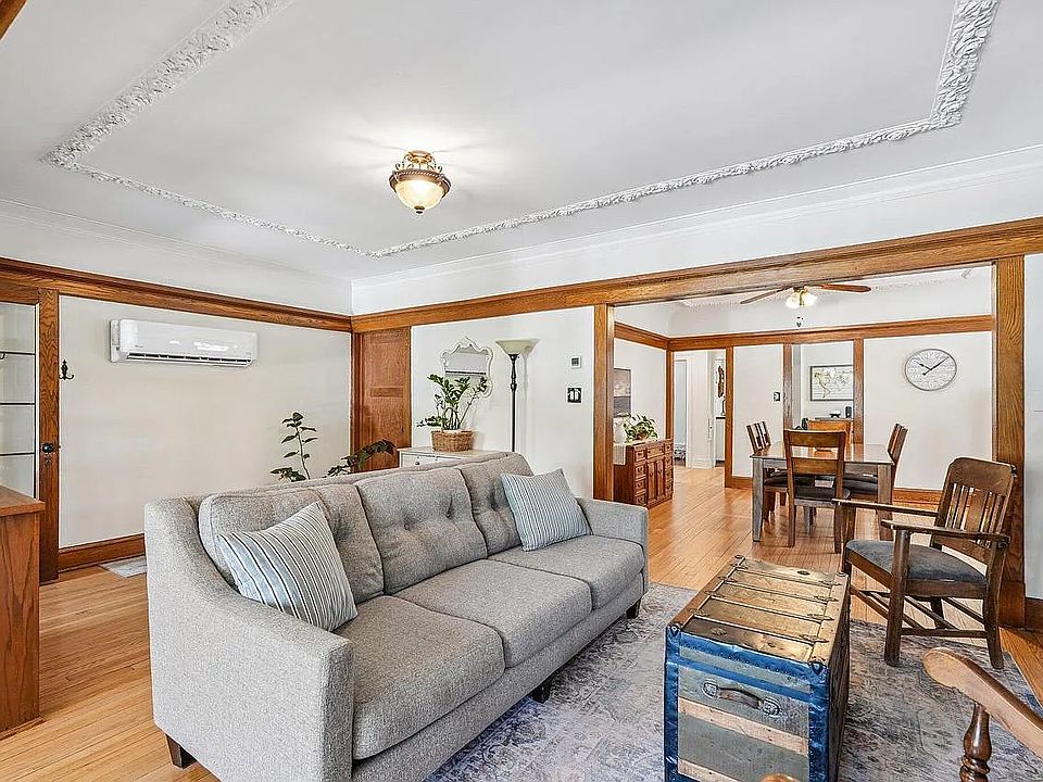 Living room, looking into dining room.