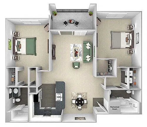Floor plan B2 (St. Tropez)