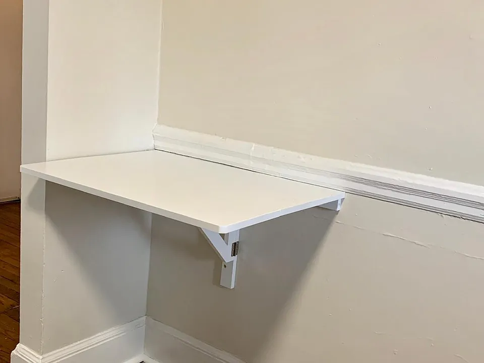 Wall mounted folding kitchen table