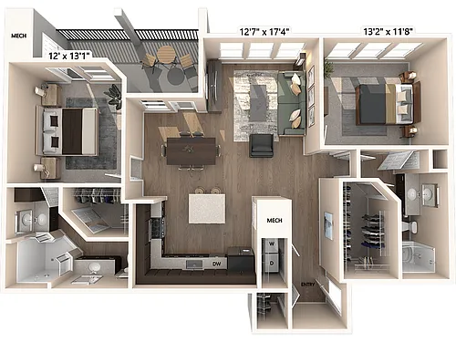 Floor plan B3A-1240