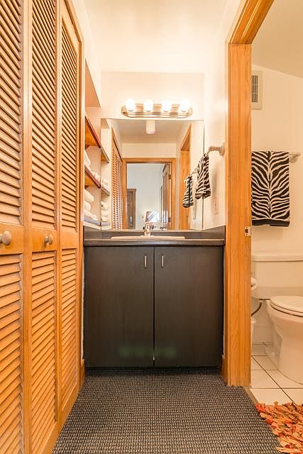 Hallway to bath