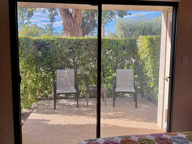 Patio off primary bedroom.