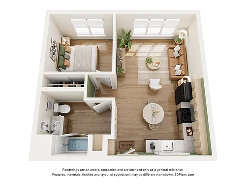 Floor plan One Bedroom