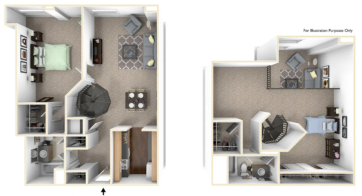 Floor plan 2Bedroom Den 2Bathroom Loft