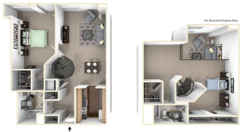 Floor plan 2Bedroom Den 2Bathroom Loft