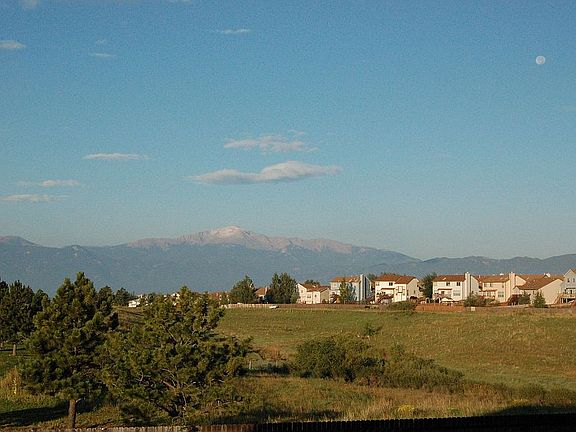 Backyard view of Pikes Peak
