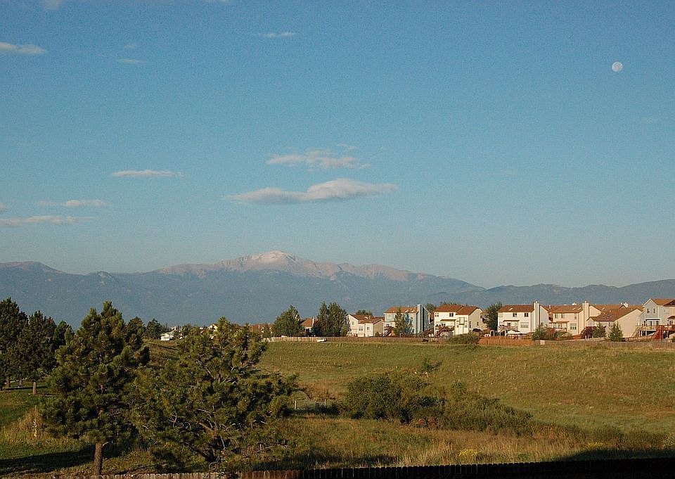 Backyard view of Pikes Peak