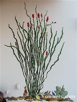 Hand painted mural at Entry of House