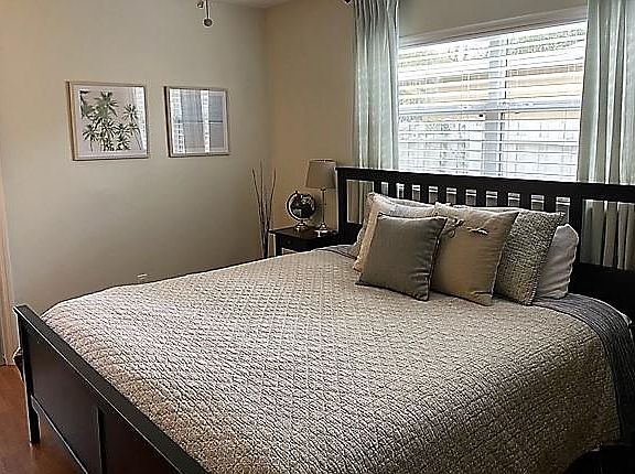 Master bedroom leads into half bath and walk in closet