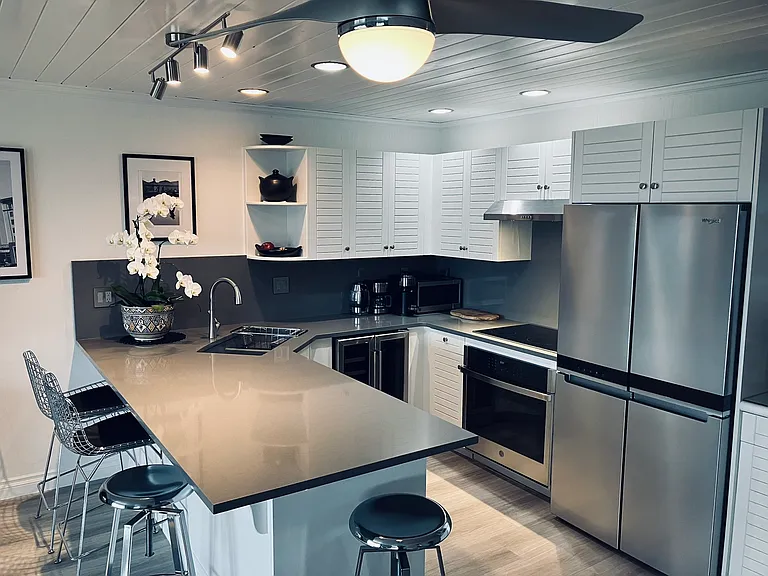 Kitchen with upgraded and new appliances.