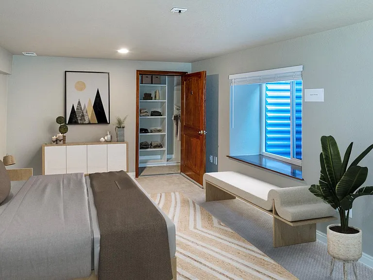 Bedroom 3. This image shows a virtually furnished space. Bedrooms come unfurnished.