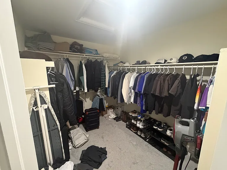 Massive Master Closet- Sorry about the current clutter. Obviously will be empty when one of my current roomates moves out