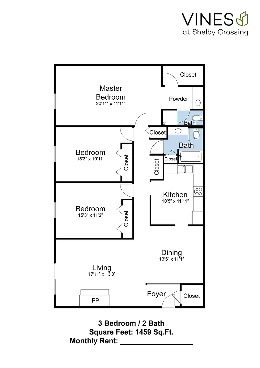 Floor plan 3 X 2