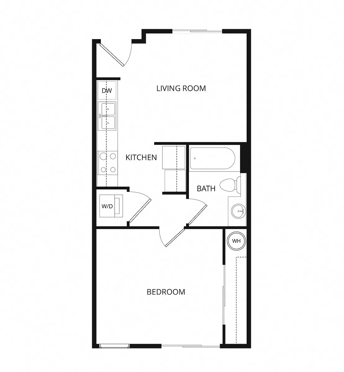 Floor plan Peak 1x1