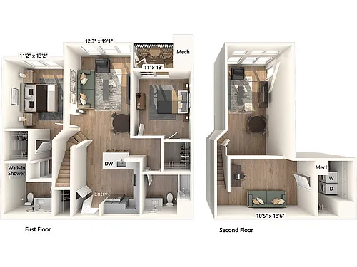 Floor plan BM08L-1371sf-1402