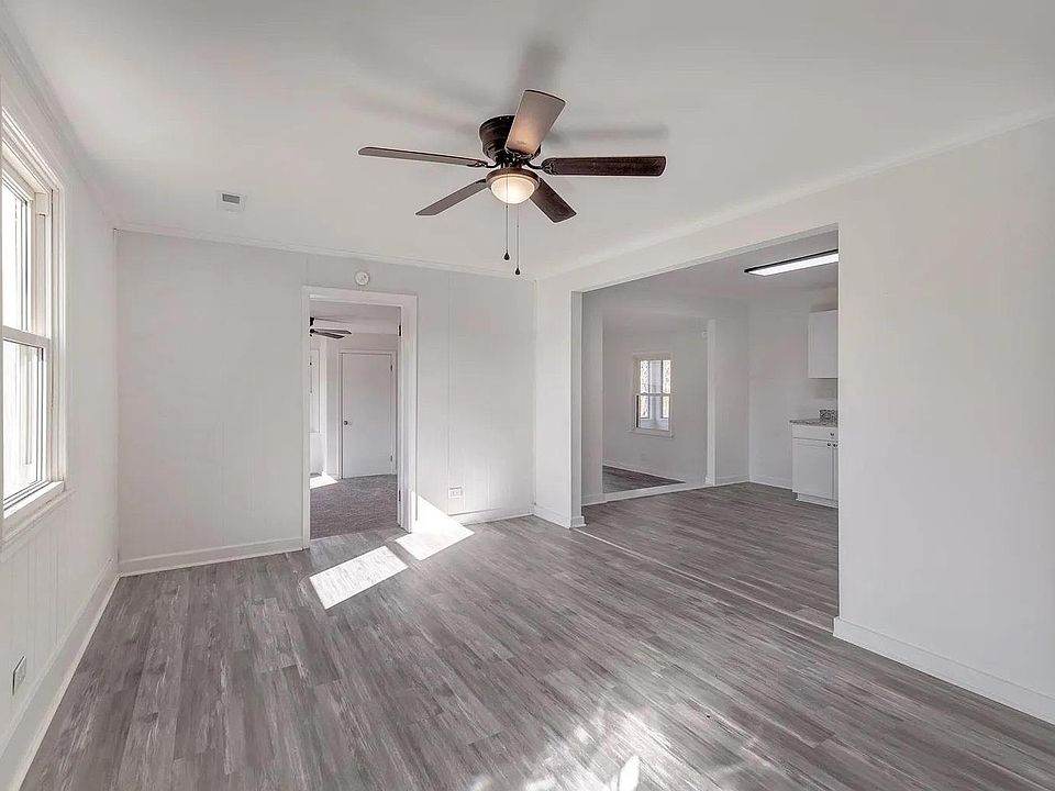 South Facing Windows Provide Light All Day in the 17' x 11' Living Room