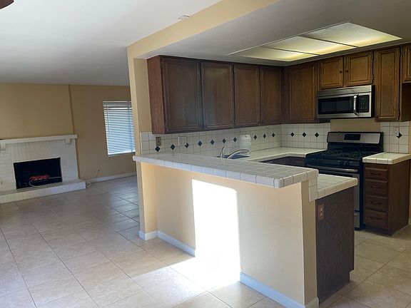 kitchen, living room