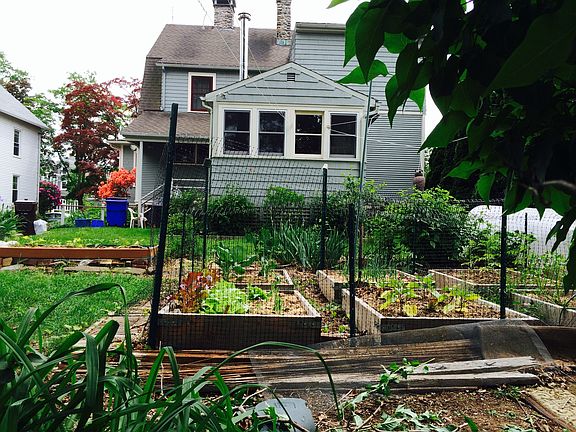 Back yard garden, porch