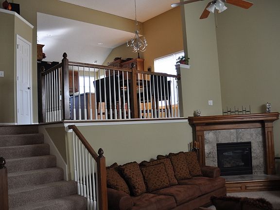 Great room with fireplace