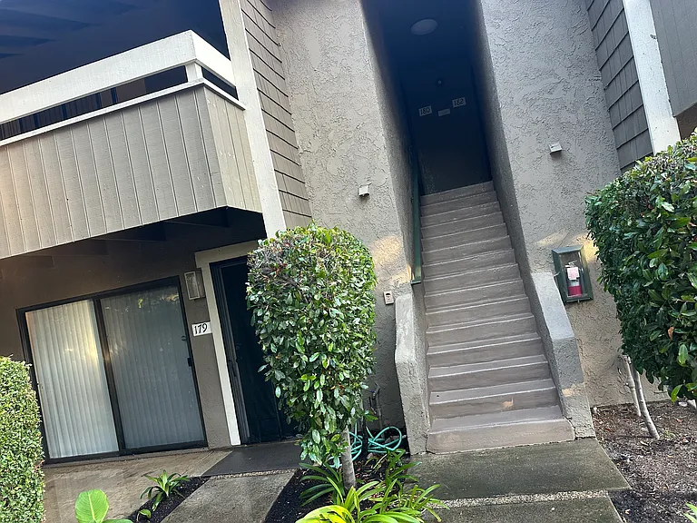 Upstairs walkway to the studio