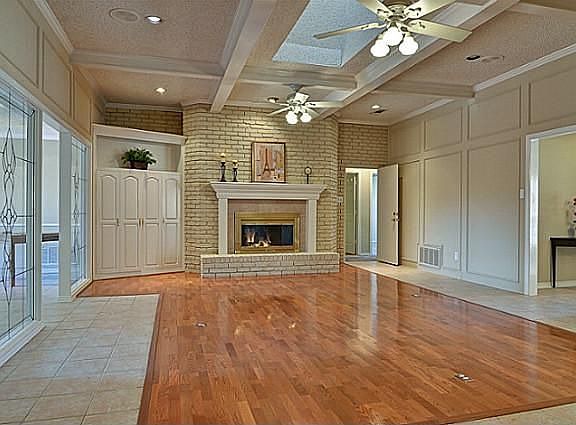 Gorgeous Hardwoods, a Skylight, and Masonry Fireplace make the Living Room special!
