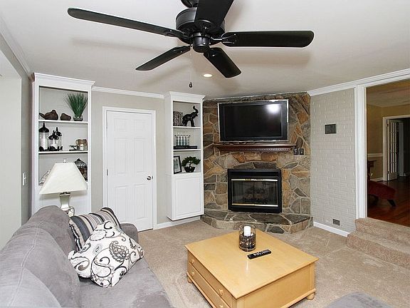 Built-In Shelves & Fireplace