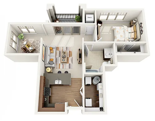 Floor plan 1E