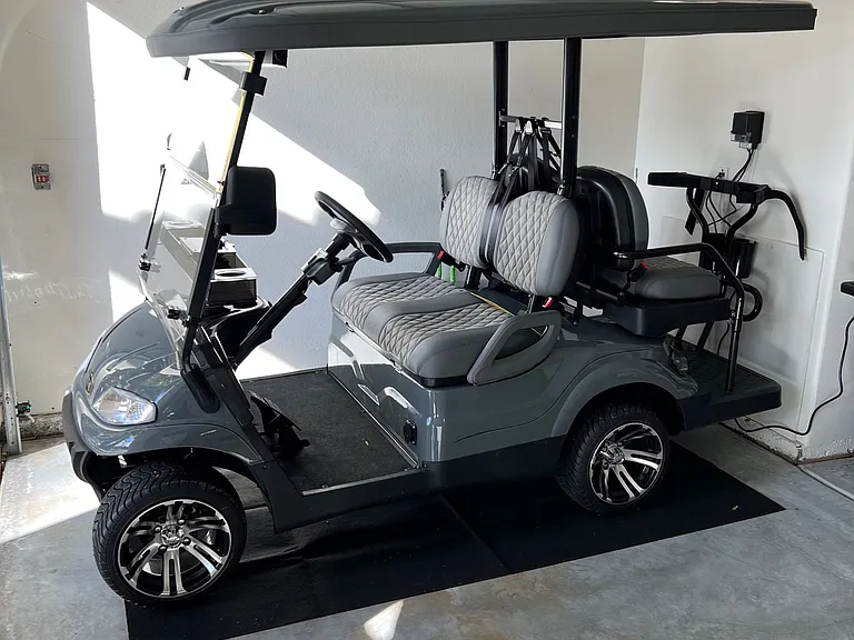 Golf cart available for rent.