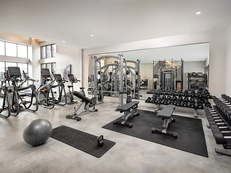 State-of-the-art fitness center with strength training equipment