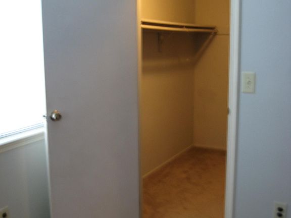 Walk-in closet in master bedroom