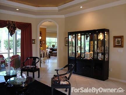 Living Room
						:
						Tray ceiling with custom painting and lighting