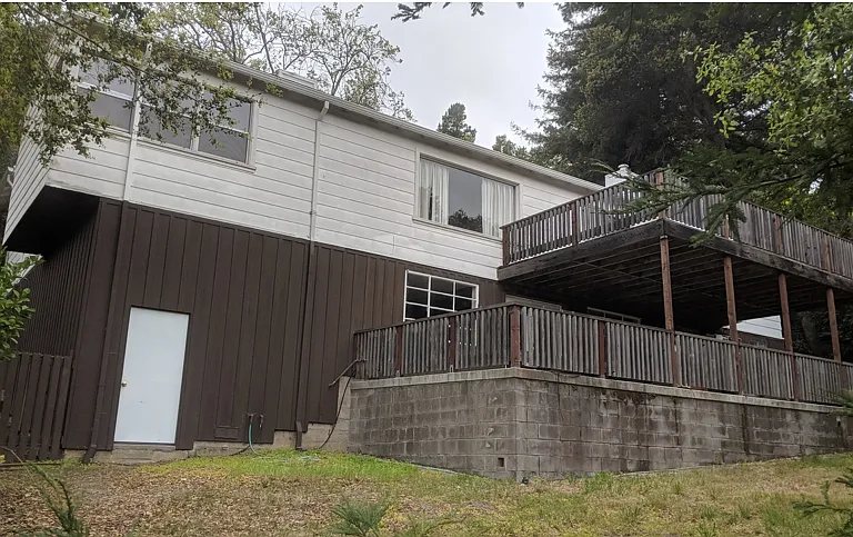 View of house from back yard