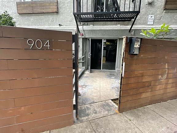 Hoover Street enterance to Sanborn/Hoover Apartments in Los Angeles, CA.