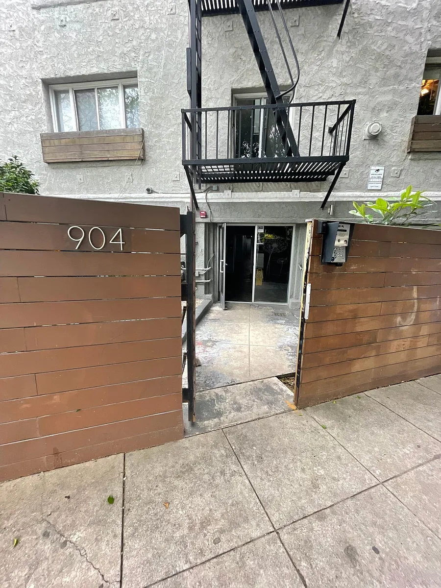 Hoover Street enterance to Sanborn/Hoover Apartments in Los Angeles, CA. - Sanborn/Hoover