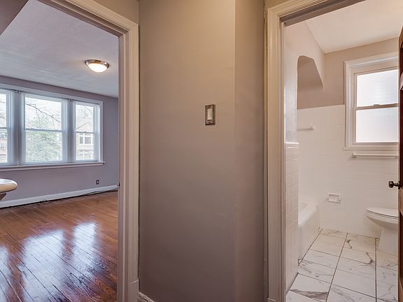 Hallway outside bathroom