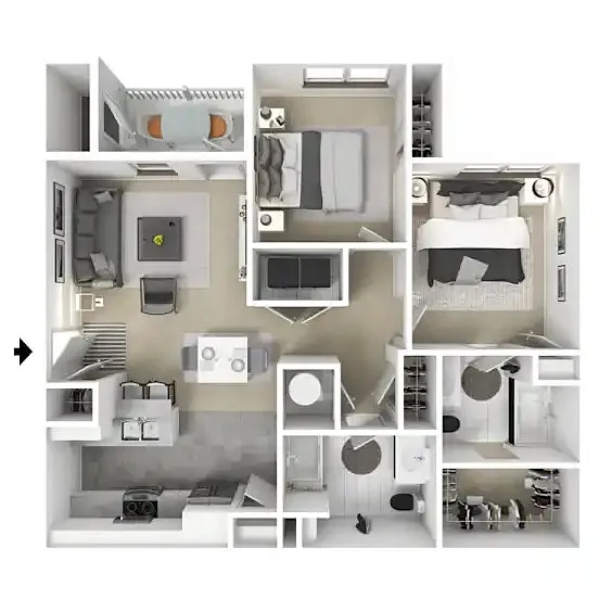 Floor plan 2 X 2