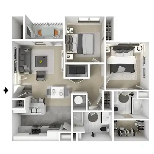 Floor plan 2 X 2