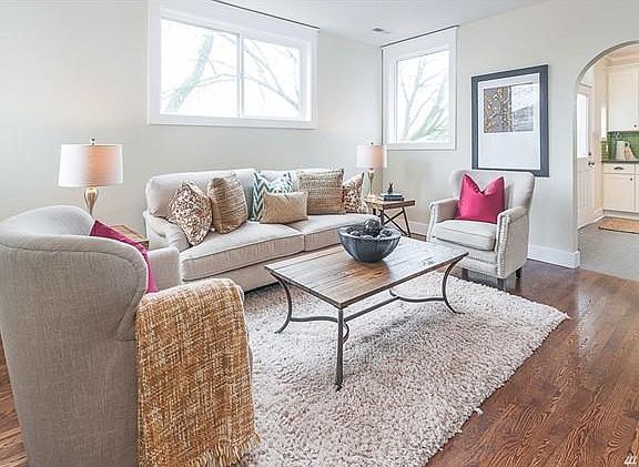 living room, kitchen behind