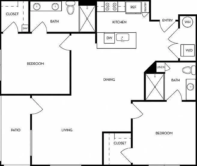 Prescott | 2 Bed/2 Bath | 1,111-1,114 SF Prescott | 2 Bed/2 Bath | 1,111-1,114 SF