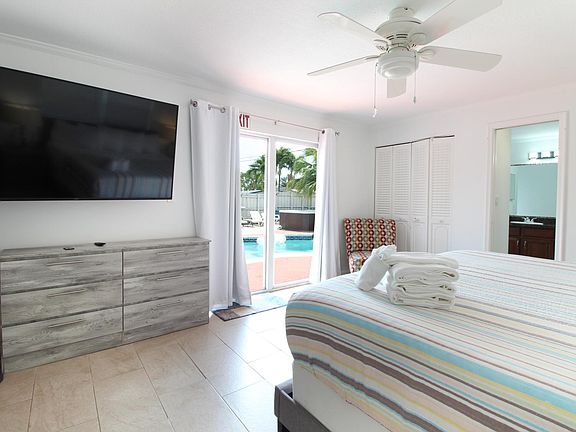 Master bedroom with smart tv