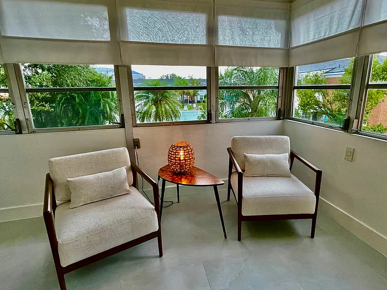 Sun Room overlooking the Pool