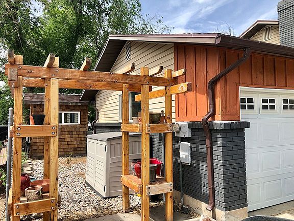 Side of house with shed