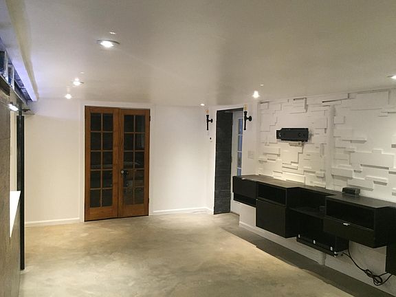 Entry way with different lighting.