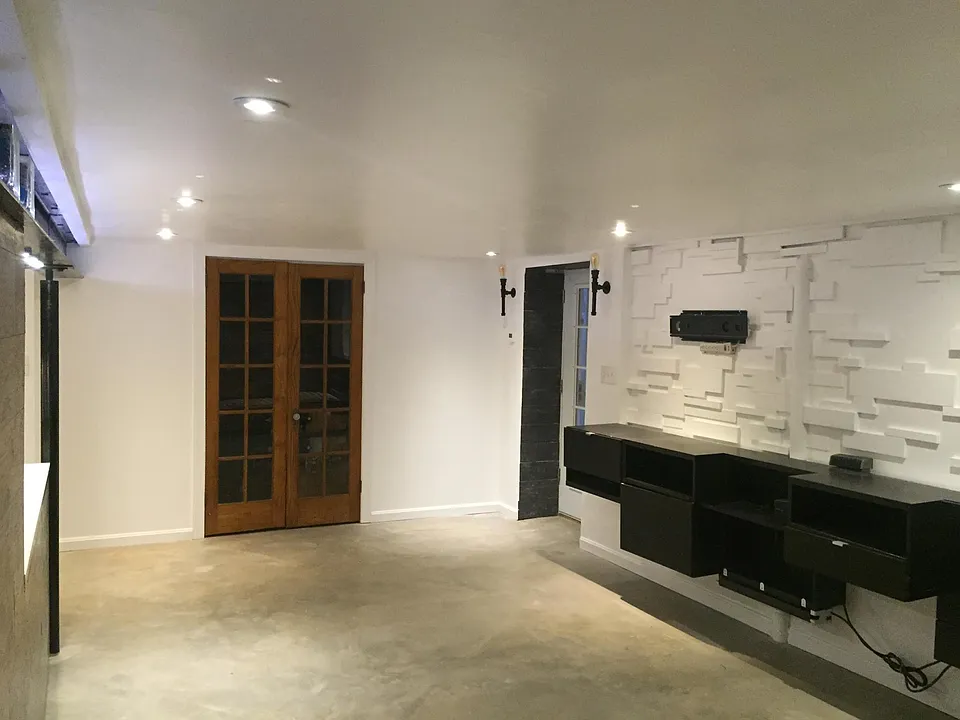Entry way with different lighting.